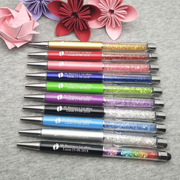 ballpoint pens 1pc diamond pencil personalized fashion wedding crystal 10colors custom with your names, Blue;orange 
ballpoint pens 1pc diamond pencil personalized fashion wedding crystal 10colors custom with your names, Blue;orange