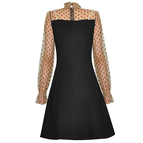 dress seqinyy office lady 2021 summer fashion design feminine dot mesh long black sleeve mini fine, Black;gray
dress seqinyy office lady 2021 summer fashion design feminine dot mesh long black sleeve mini fine, Black;gray