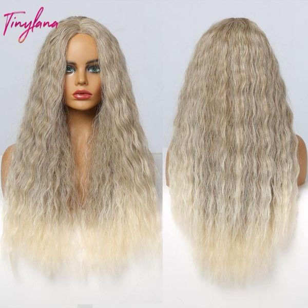 synthetic wigs tiny lana long deep wave middle part hair ombre gray brown blonde heat resistant fiber cosplay for women, Black
synthetic wigs tiny lana long deep wave middle part hair ombre gray brown blonde heat resistant fiber cosplay for women, Black