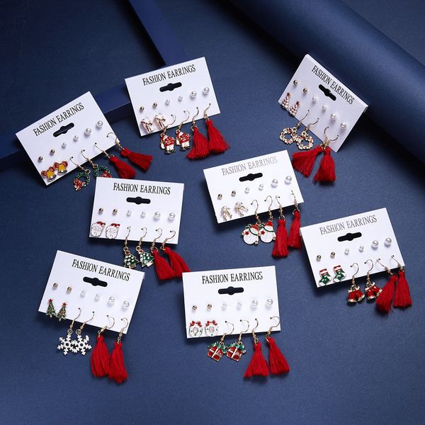6pairs/set christmas charm earrings jewelry accessories santa claus snowman lovely tree bell stud gifts for women girls, Golden
6pairs/set christmas charm earrings jewelry accessories santa claus snowman lovely tree bell stud gifts for women girls, Golden