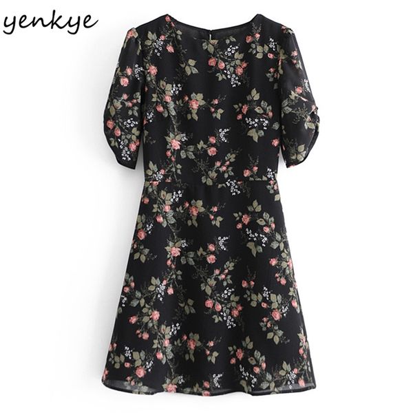prairie chic summer dress women vintage floral print elegant lady o neck short sleeve a-line mini slim chiffon 210514, Black;gray
prairie chic summer dress women vintage floral print elegant lady o neck short sleeve a-line mini slim chiffon 210514, Black;gray