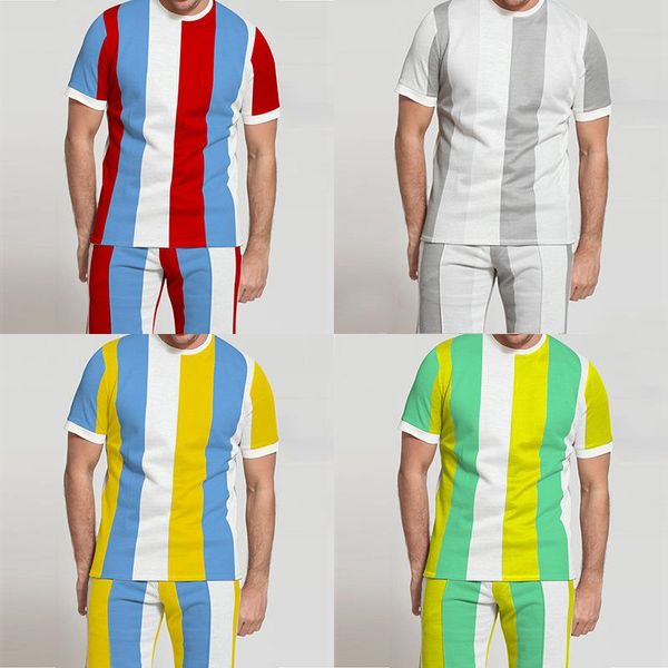 men's tracksuits summer casual sports suit round neck short-sleeved t-shirt fashion men must-have quick-drying striped two-piece, Gray
men's tracksuits summer casual sports suit round neck short-sleeved t-shirt fashion men must-have quick-drying striped two-piece, Gray