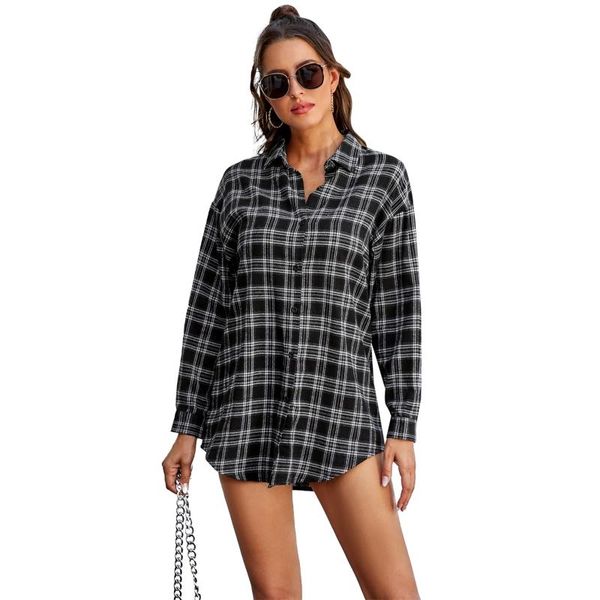women's blouses & shirts women vintage lapel collar black white grid shirt long sleeve button blouse m5te
women's blouses & shirts women vintage lapel collar black white grid shirt long sleeve button blouse m5te
