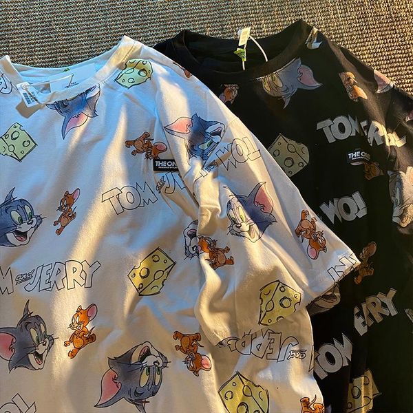 women's t-shirt vintage cartoon full print tshirt women chic fashion 2021 summer loose o neck tees graphic t shirts harajuku teens kaw, White
women's t-shirt vintage cartoon full print tshirt women chic fashion 2021 summer loose o neck tees graphic t shirts harajuku teens kaw, White