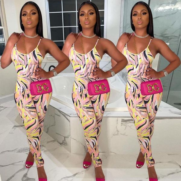 women's leggings 2021 european and american fashion printed suspender jumpsuit woman pants, Black
women's leggings 2021 european and american fashion printed suspender jumpsuit woman pants, Black