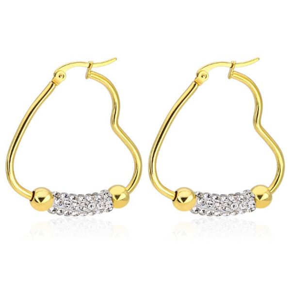 stud punk gold color stainless steel heart earrings for women hyperbole crystal ear clip female fashion jewelry wholesale, Golden;silver
stud punk gold color stainless steel heart earrings for women hyperbole crystal ear clip female fashion jewelry wholesale, Golden;silver