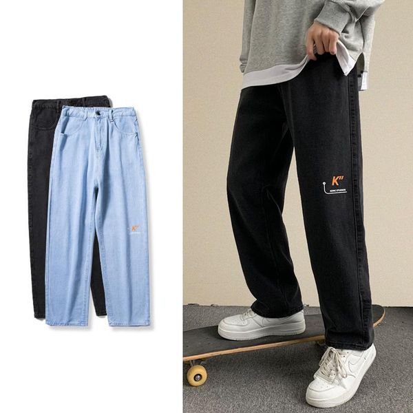 men's jeans 2021 autumn men's baggy fashion straight denim wide-leg pants black light blue ins casual trousers streetwear male
men's jeans 2021 autumn men's baggy fashion straight denim wide-leg pants black light blue ins casual trousers streetwear male