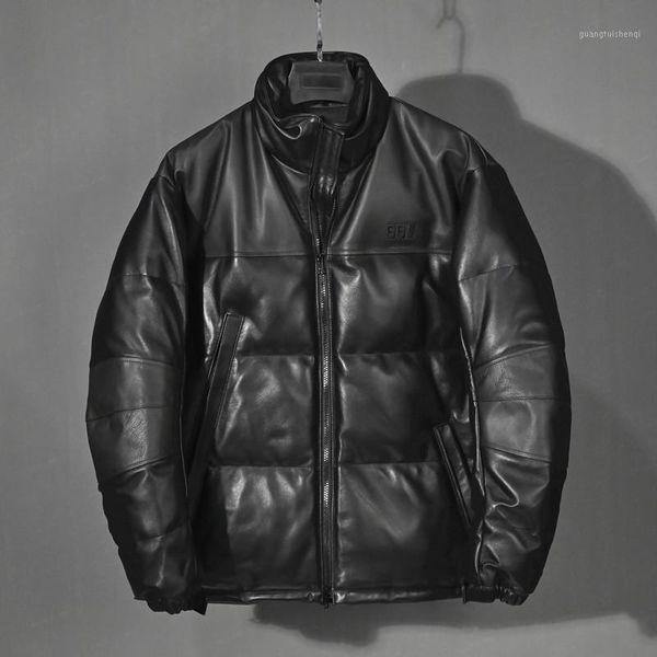 men's leather & faux real cowhide jacket men sheepskin coat oversized down jackets warm winter 2021 veste homme pph2565, Black
men's leather & faux real cowhide jacket men sheepskin coat oversized down jackets warm winter 2021 veste homme pph2565, Black