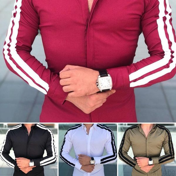 men fashion luxury casual stylish slim fit long sleeve dress shirts men's, White;black
men fashion luxury casual stylish slim fit long sleeve dress shirts men's, White;black