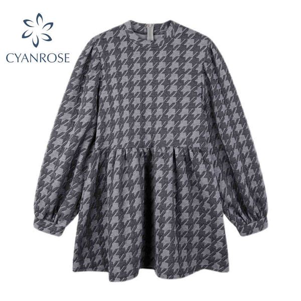 dresses for women elegant houndstooth midi crop dress zipper puff long sleeve hem wrinkled korean loose vintage vestidos 210417, Black;gray
dresses for women elegant houndstooth midi crop dress zipper puff long sleeve hem wrinkled korean loose vintage vestidos 210417, Black;gray