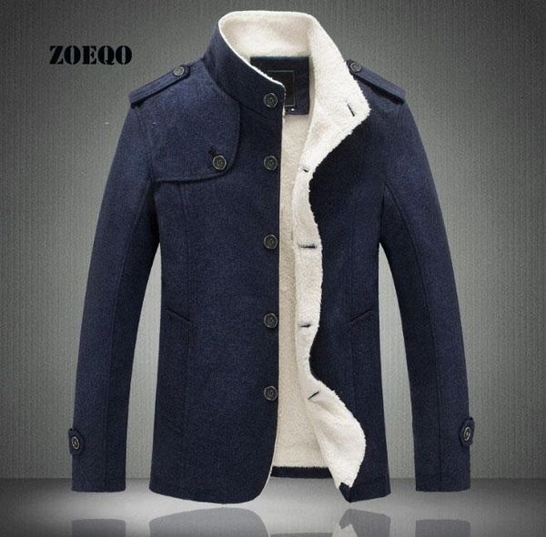 men's jackets zoeqo brand winter mens jacket and coats style stylish wool men plus velvet thickening windbreaker, Black;brown
men's jackets zoeqo brand winter mens jacket and coats style stylish wool men plus velvet thickening windbreaker, Black;brown
