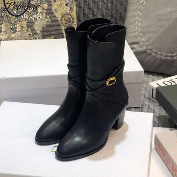 boots prowow genuine leather pointed toe brand design women shoes high heels 7cm mid-calf female zapatos mujer1, Black
boots prowow genuine leather pointed toe brand design women shoes high heels 7cm mid-calf female zapatos mujer1, Black