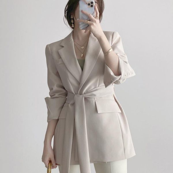 women's suits & blazers korea chic early spring retro gentle wind lapel temperament loose long-sleeved casual suit jacket women with be, White;black
women's suits & blazers korea chic early spring retro gentle wind lapel temperament loose long-sleeved casual suit jacket women with be, White;black