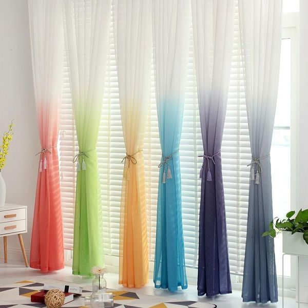 curtain & drapes colorful gradient sheer voile curtains for bedroom el living room french window treatment drape gauze tulle
curtain & drapes colorful gradient sheer voile curtains for bedroom el living room french window treatment drape gauze tulle