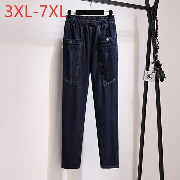plus size pants 2021 ladies autumn winter jeans for women large loose cotton pocket blue denim long 7xl, Black
plus size pants 2021 ladies autumn winter jeans for women large loose cotton pocket blue denim long 7xl, Black