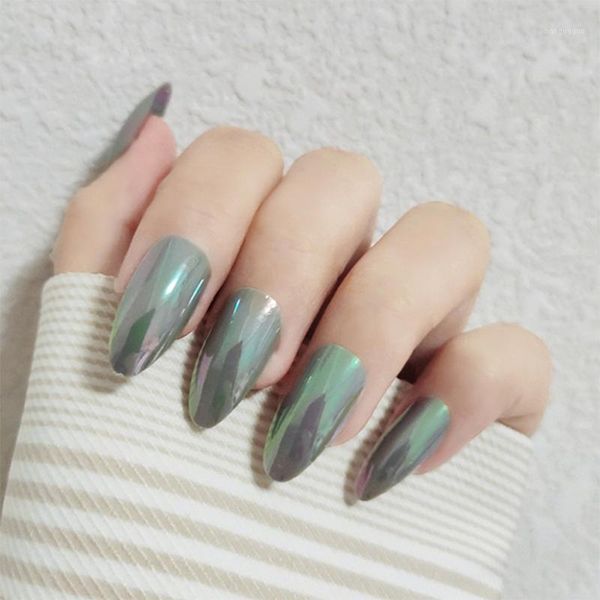 24pcs/box shiny mirror metallic detachable false nails stiletto laser wearable fake abs full cover press on nail art tips1, Red;gold
24pcs/box shiny mirror metallic detachable false nails stiletto laser wearable fake abs full cover press on nail art tips1, Red;gold