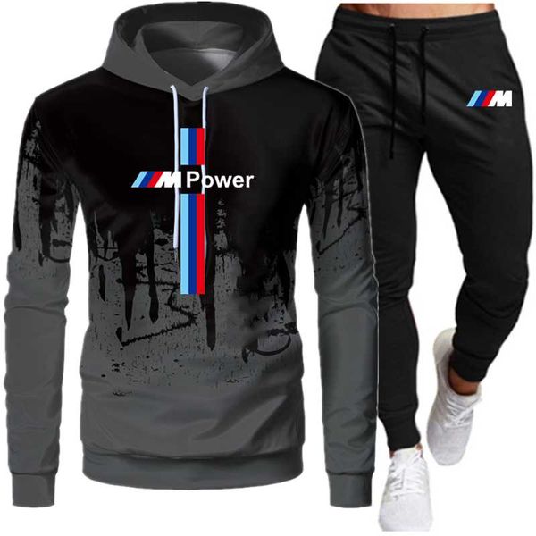 men's tracksuits fashion sports hooded pants suit sportswear casual slim jogging, Gray
men's tracksuits fashion sports hooded pants suit sportswear casual slim jogging, Gray
