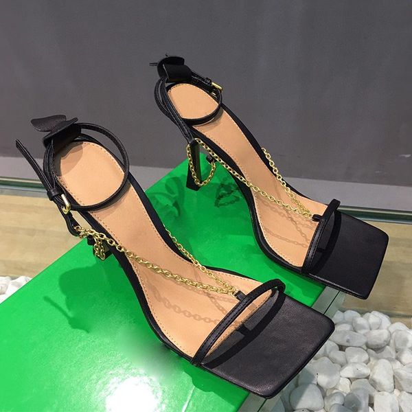 dress shoes chains ladies square toe ankle strap sandals woman high heels genuine leather summer gladiator party women, Black
dress shoes chains ladies square toe ankle strap sandals woman high heels genuine leather summer gladiator party women, Black