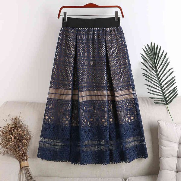 skirts women lace skirt female fashion a-line mid-calf solid elastic waist ladies hollow out crochet swing gvc0, Black
skirts women lace skirt female fashion a-line mid-calf solid elastic waist ladies hollow out crochet swing gvc0, Black