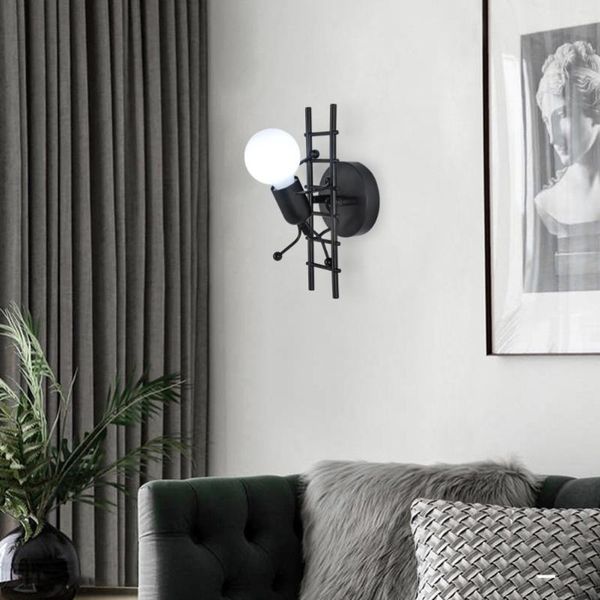 humanoid creative wall light indoor lamp modern sconce art decor iron e27 base for children room lights
humanoid creative wall light indoor lamp modern sconce art decor iron e27 base for children room lights