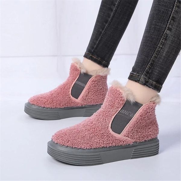 boots 2021 winter keep warm fashion furry chunky platform shoes female thicken plus velvet cotton woman flock slip-on ankle boot, Black
boots 2021 winter keep warm fashion furry chunky platform shoes female thicken plus velvet cotton woman flock slip-on ankle boot, Black