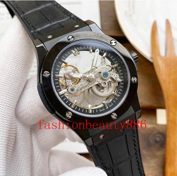 casual mens watch 45mm automatic mechanical watches calfskin strap hollow dial waterproof design montre de luxe gift wristwatch, Slivery;brown
casual mens watch 45mm automatic mechanical watches calfskin strap hollow dial waterproof design montre de luxe gift wristwatch, Slivery;brown