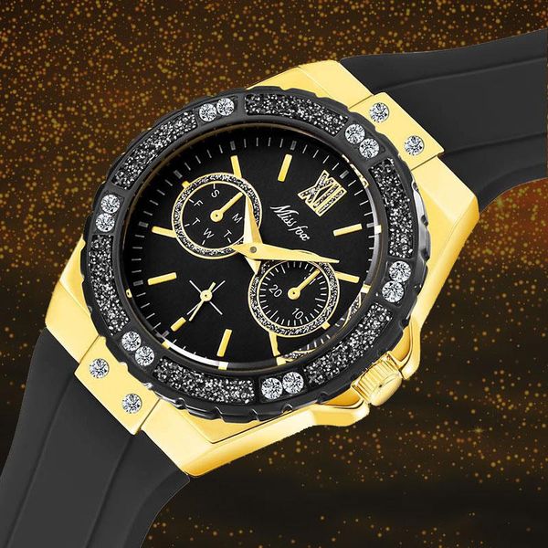 wristwatches women's watches brand waterproof chronograph gold for women black rubber diamond luxury ladies watch bracelet clock, Slivery;brown
wristwatches women's watches brand waterproof chronograph gold for women black rubber diamond luxury ladies watch bracelet clock, Slivery;brown