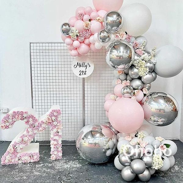 party decoration pink silver balloons garland arch kit women 21st birthday baby shower girl christening wedding anniversary decor
party decoration pink silver balloons garland arch kit women 21st birthday baby shower girl christening wedding anniversary decor