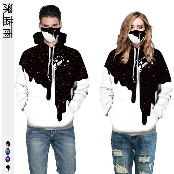 painted starry sky digital printed sweater tide brand autumn and winter casual pullover, Black
painted starry sky digital printed sweater tide brand autumn and winter casual pullover, Black