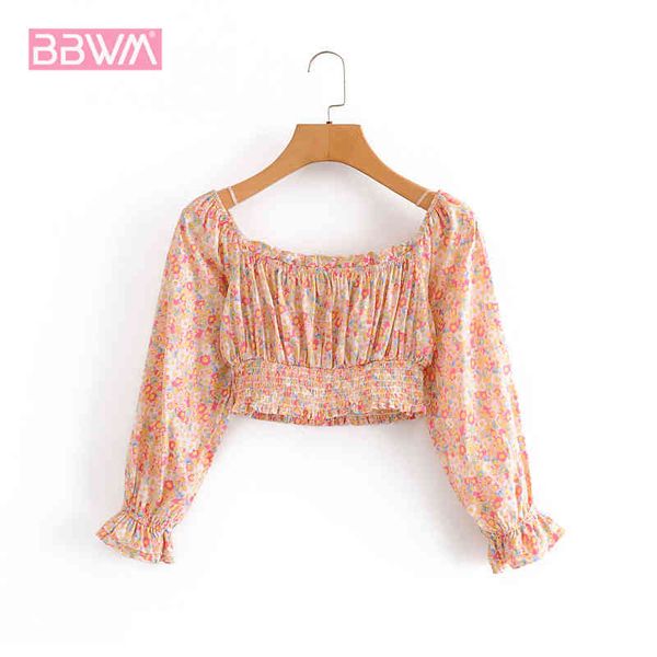 ethnic style retro floral shoulder beach vacation chic women's shirt flare sleeve exposed navel wild female 210507, White
ethnic style retro floral shoulder beach vacation chic women's shirt flare sleeve exposed navel wild female 210507, White