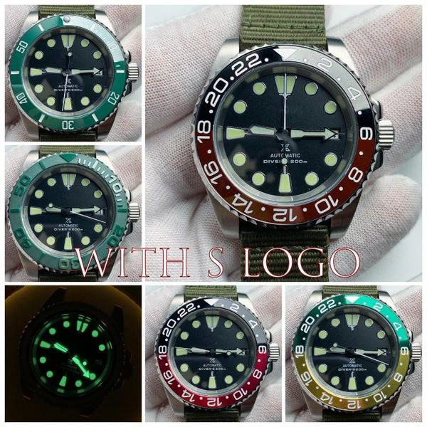 wristwatches black dial mechanical waterproof 40mm automatic watch luminous sapphire glass stainless steel case nh35 men's nylon strap, Slivery;brown
wristwatches black dial mechanical waterproof 40mm automatic watch luminous sapphire glass stainless steel case nh35 men's nylon strap, Slivery;brown