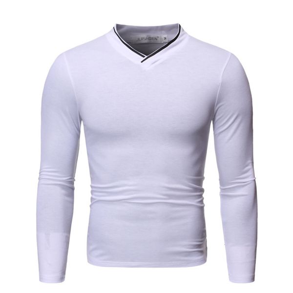 men's t-shirts autumn v-neck cylinder design men's long sleeve solid color chicken heart collar t-shirt 588, White;black
men's t-shirts autumn v-neck cylinder design men's long sleeve solid color chicken heart collar t-shirt 588, White;black
