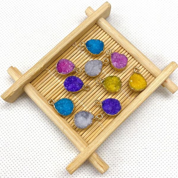 charms 2 pieces of natural agate stone pendants with colorful drop shapes can be used to make trendy jewelry earrings accessories, Bronze;silver
charms 2 pieces of natural agate stone pendants with colorful drop shapes can be used to make trendy jewelry earrings accessories, Bronze;silver