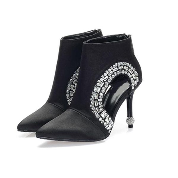 boots women summer shoes 2021 crystal semi-circular decoration thin high heels black pointed toe dress pumps 
boots women summer shoes 2021 crystal semi-circular decoration thin high heels black pointed toe dress pumps