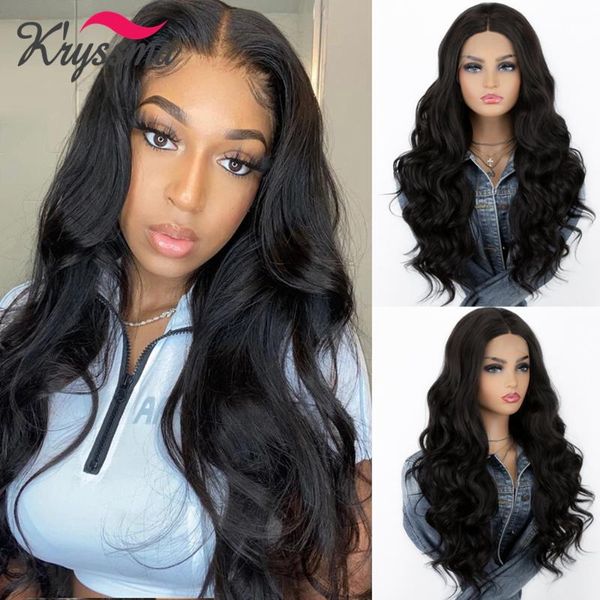synthetic wigs kryssma long black lace front high temperature hair body wave wig glueless with baby for women
synthetic wigs kryssma long black lace front high temperature hair body wave wig glueless with baby for women
