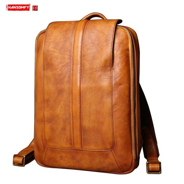 backpack vintage genuine leather men's casual 14 15.6 inch lapbag male travel backpacks fashion men schoolbags 2021 soft
backpack vintage genuine leather men's casual 14 15.6 inch lapbag male travel backpacks fashion men schoolbags 2021 soft