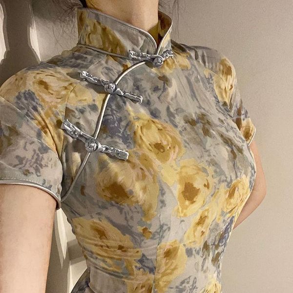 ethnic clothing retro temperament long stoeng bone 2021 old shanghai summer girl cheongsam broadcloth polyester cheongsams, Red
ethnic clothing retro temperament long stoeng bone 2021 old shanghai summer girl cheongsam broadcloth polyester cheongsams, Red