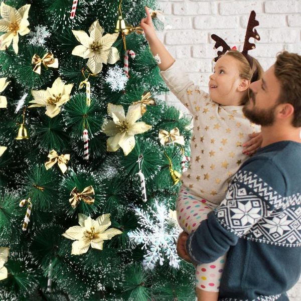 christmas decorations 120 pcs/set tree hanging ornament glitter gold flower sets pendant for home xma party snowflakes bells decor props
christmas decorations 120 pcs/set tree hanging ornament glitter gold flower sets pendant for home xma party snowflakes bells decor props