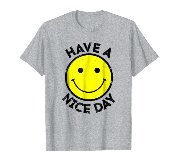 classic, vintage, retro 70s shirt: have a nice day smiley, White;black
classic, vintage, retro 70s shirt: have a nice day smiley, White;black