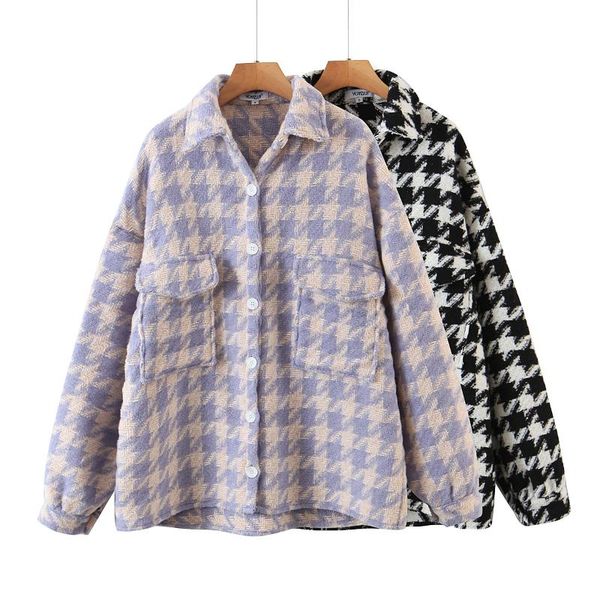 women's jackets winter for women vintage black tweed designer button up shirt jacket casual oversized houndstooth purple, Black;brown
women's jackets winter for women vintage black tweed designer button up shirt jacket casual oversized houndstooth purple, Black;brown