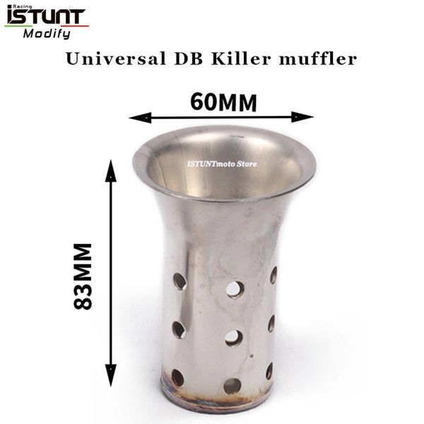 motorcycle exhaust system 51mm 60mm universal escape modified db killer reduce noise