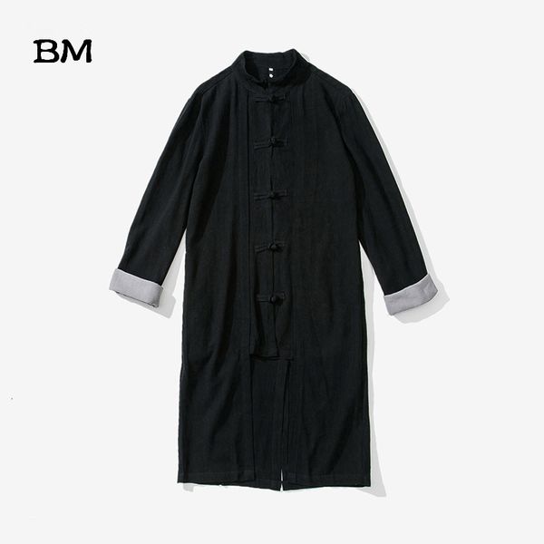 men's trench coats men's tang chinese tunic suit large han clothing antique style linen long sleeve middle-long windbreaker q07r, Tan;black
men's trench coats men's tang chinese tunic suit large han clothing antique style linen long sleeve middle-long windbreaker q07r, Tan;black