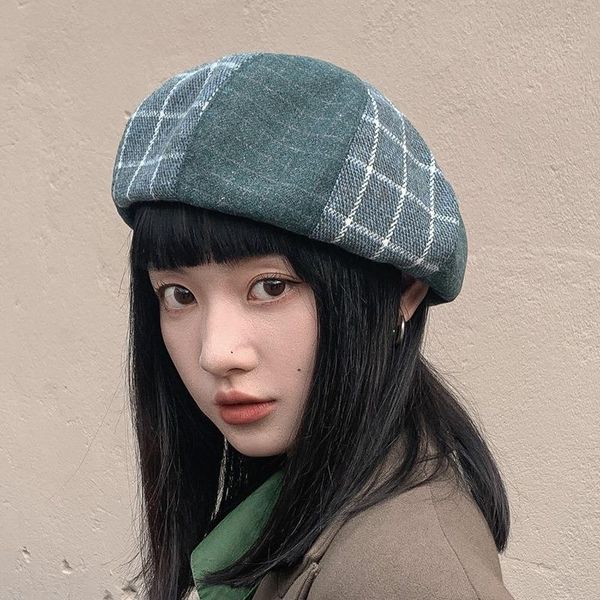 berets 2021 fashion plaid cotton women beret hat patchwork stripe vintage outdoor winter octagonal cap classic painter sboy, Blue;gray
berets 2021 fashion plaid cotton women beret hat patchwork stripe vintage outdoor winter octagonal cap classic painter sboy, Blue;gray