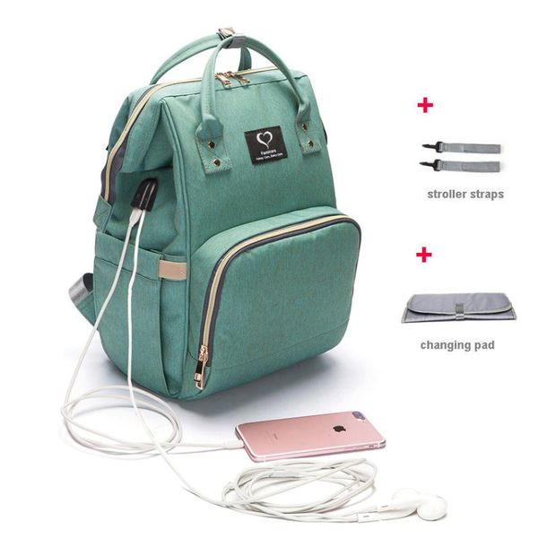 diaper bag backpack usb earphone interface nappy waterproof maternity travel designer nursing baby care stroller
diaper bag backpack usb earphone interface nappy waterproof maternity travel designer nursing baby care stroller