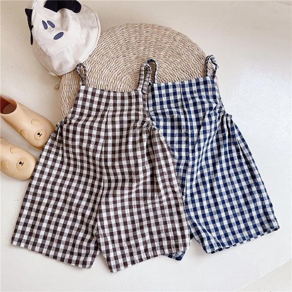 jumpsuits summer korean style baby kids plaid suspenders sleeveless loose pants toddlers children straps overalls, Blue
jumpsuits summer korean style baby kids plaid suspenders sleeveless loose pants toddlers children straps overalls, Blue