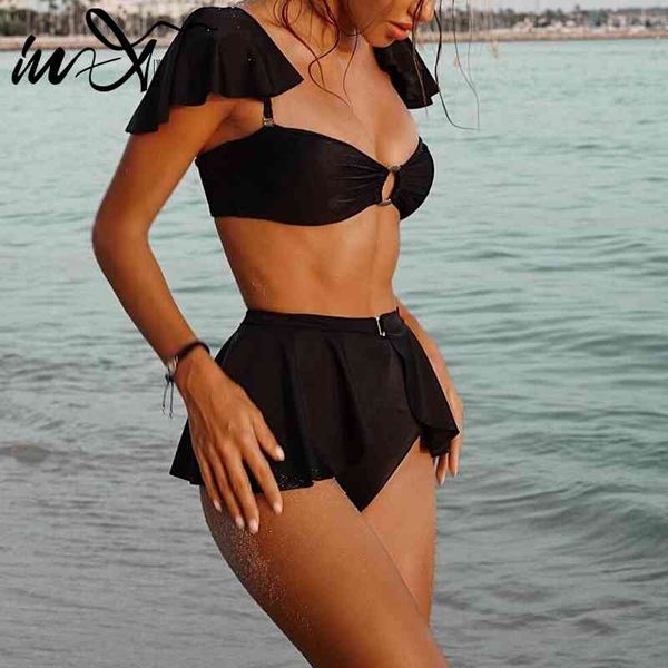 factorylsg1 high in-x black waist with skirt bikini 2020 ruffle swimsuit female swimwear women off shoulder retro bat, White;black
factorylsg1 high in-x black waist with skirt bikini 2020 ruffle swimsuit female swimwear women off shoulder retro bat, White;black