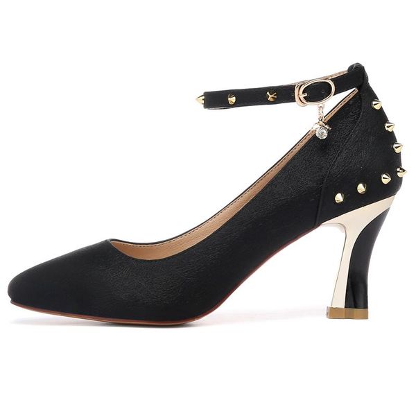dress shoes woman moolecole fashion women pumps thin heels pointed toe buckle strap rivet for 2-9369, Black
dress shoes woman moolecole fashion women pumps thin heels pointed toe buckle strap rivet for 2-9369, Black
