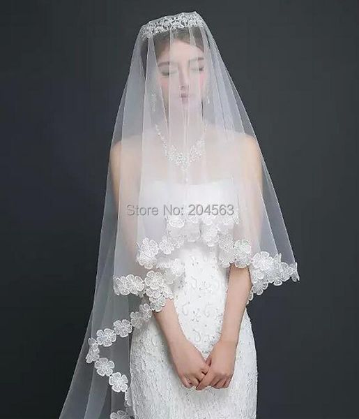 bridal veils 2021 white or ivory lace chapel veil wedding tulle for bride without comb, Black
bridal veils 2021 white or ivory lace chapel veil wedding tulle for bride without comb, Black