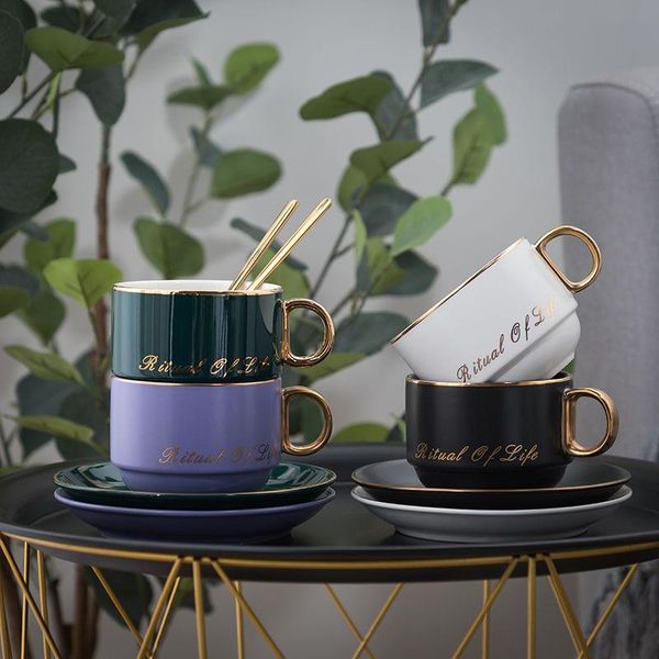 cups & saucers nordic style creative marble texture ceramic mug gold plated handle cup lid coffee breakfast milk crafts
cups & saucers nordic style creative marble texture ceramic mug gold plated handle cup lid coffee breakfast milk crafts
