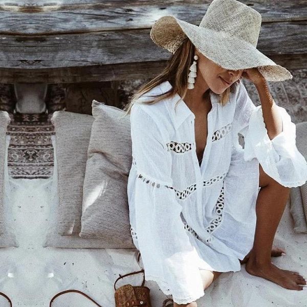 women's swimwear swimsuit woman mandarin kaftan beach robes dressed in white solid plage to the cover-ups, White;black
women's swimwear swimsuit woman mandarin kaftan beach robes dressed in white solid plage to the cover-ups, White;black